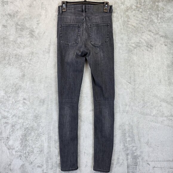 Cheap Monday Jeans Womens 27x32 Gray Second Skin Shadow Skinny Ripped Denim - Picture 8 of 14